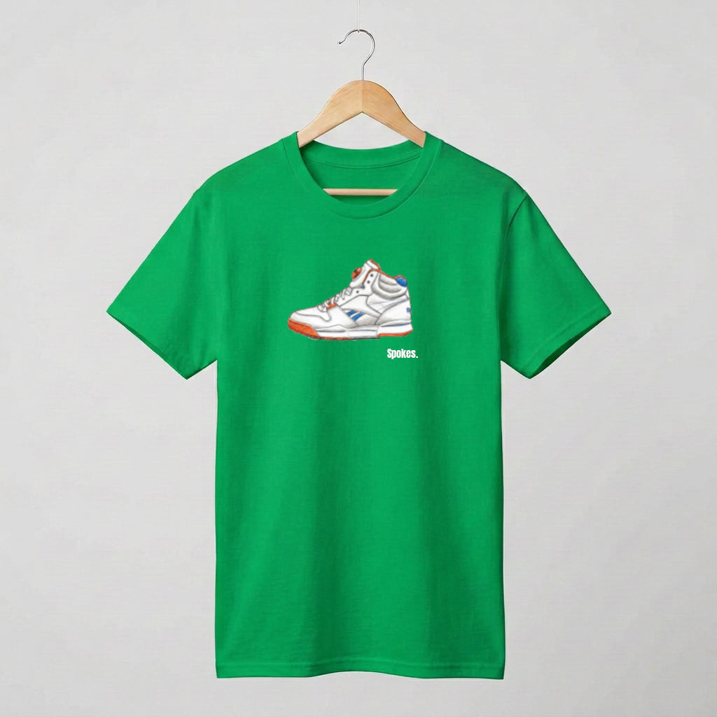 Pump short sleeved cotton T-shirt