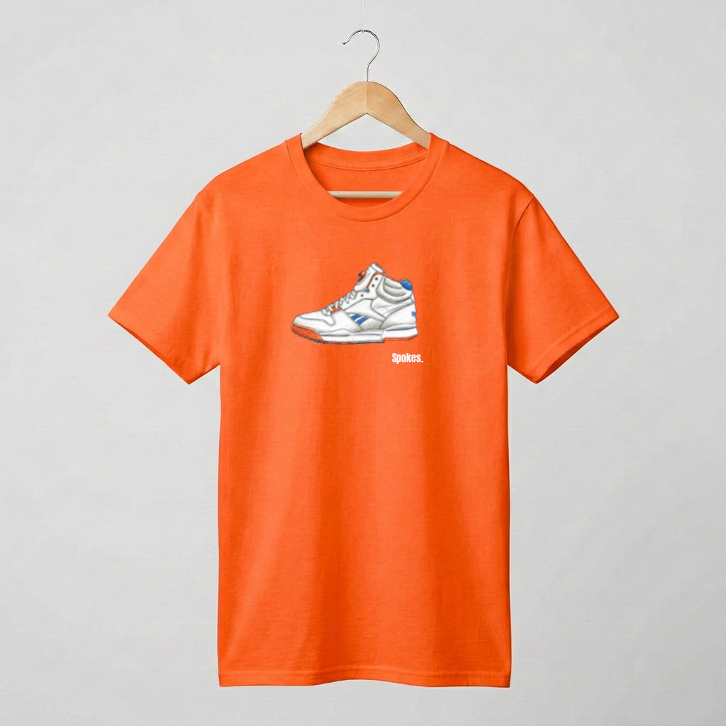 Pump short sleeved cotton T-shirt