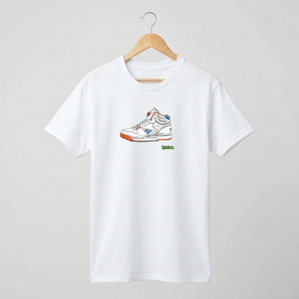 Pump short sleeved cotton T-shirt