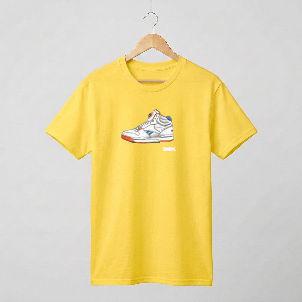 Pump short sleeved cotton T-shirt